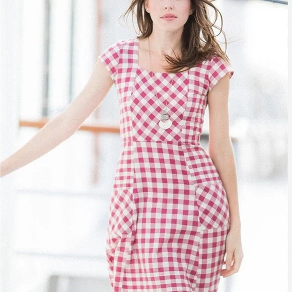 Mara Traders Gingham Dress - Picture 6 of 6